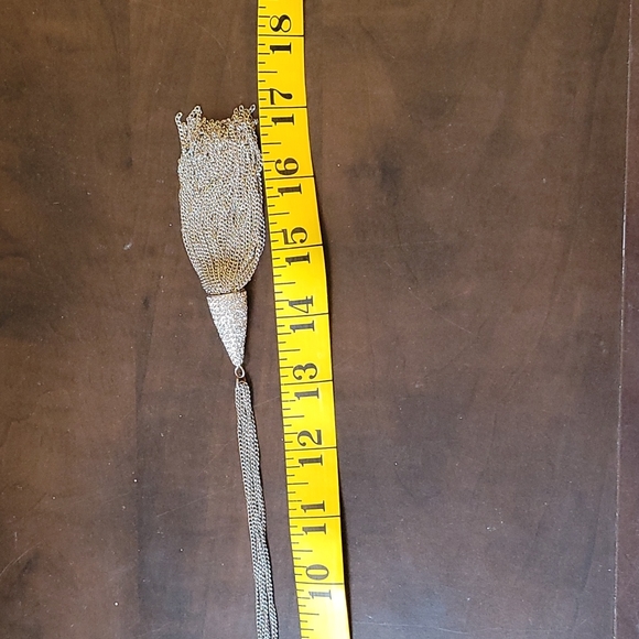 2/40 jewellry. Silver necklace with glitter and tassels - Picture 5 of 5